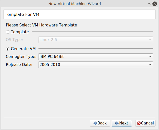 Aqemu - New Machine - step 2