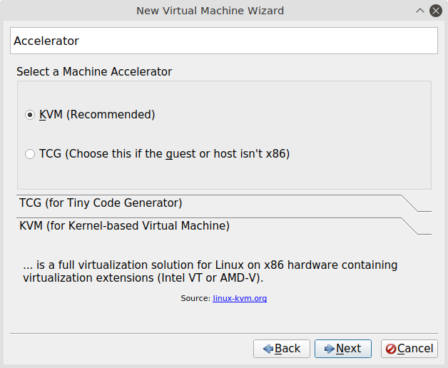 Aqemu - New Machine - step 3