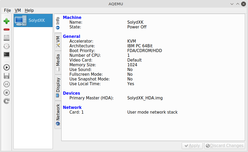 Aqemu - VM - Info 1