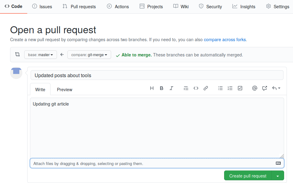 GitHub - Nuova Pull Request - passo 4