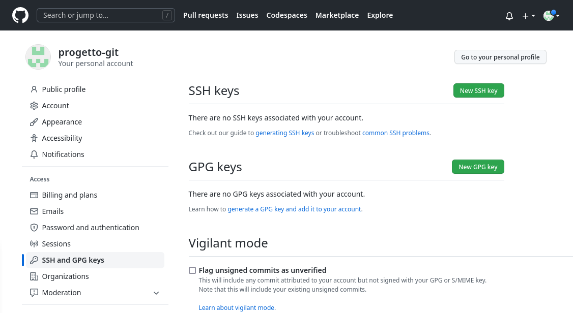 GitHub - Configure a SSH key