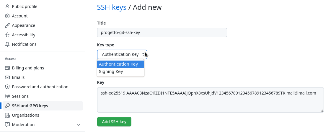 GitHub - Configure a SSH key