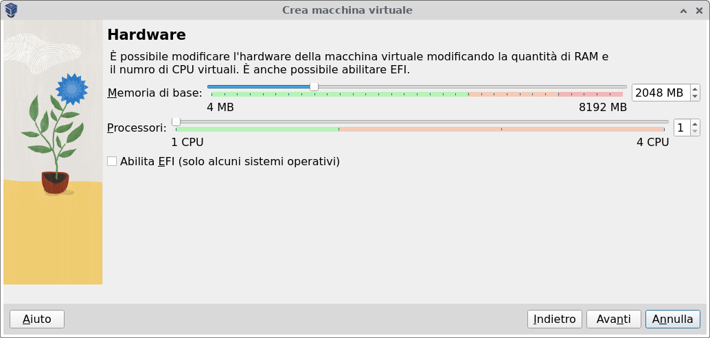 VirtualBox - Creazione macchina virtuale - passo 2