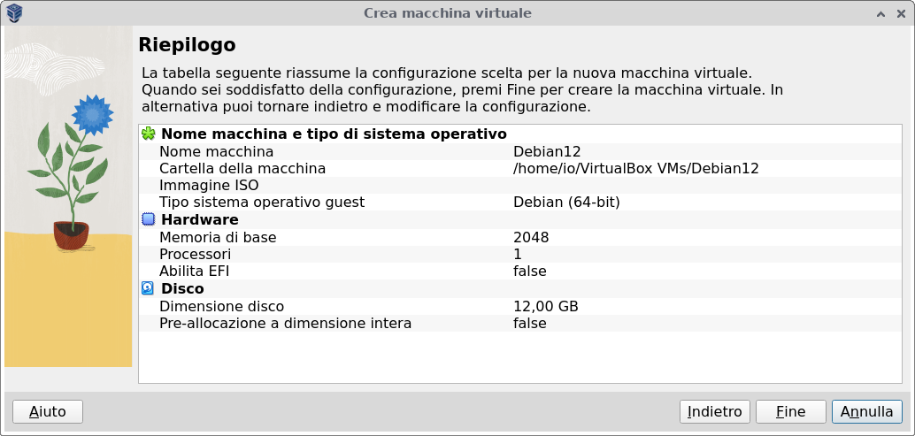 VirtualBox - Creazione macchina virtuale - passo 4