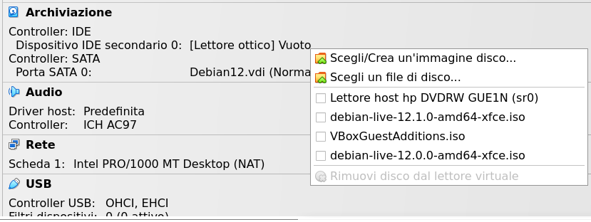 VirtualBox - Selezione Sistema Operativo