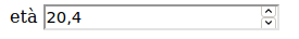 Input di tipo numerico