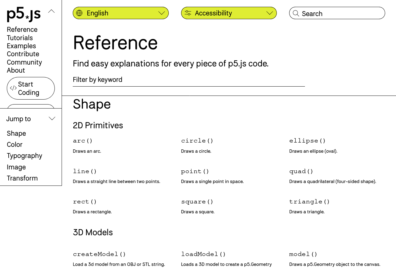 p5.js - API